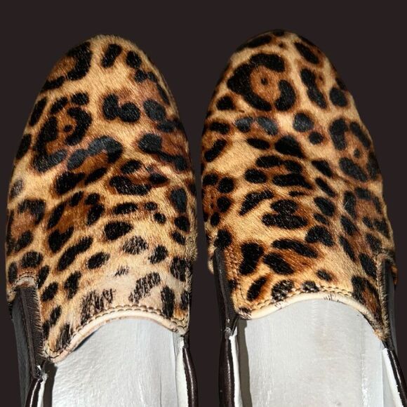 Women’s Johston & Murphy Callie Leather & Leopard Print Slip On Loafers Size 9 - Picture 4 of 9